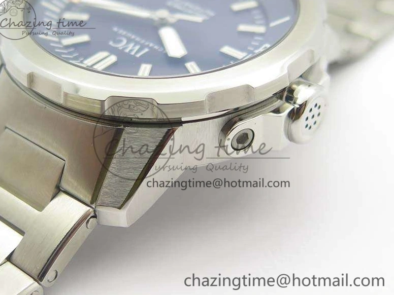 MIROTIME 0217 EasyMatch Aquatimer Automatic IW329004 V6F 1:1 Best Edition Blue Dial On SS Bracelet MIYOTA 7224